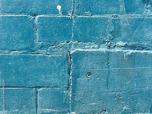Blue brick wall