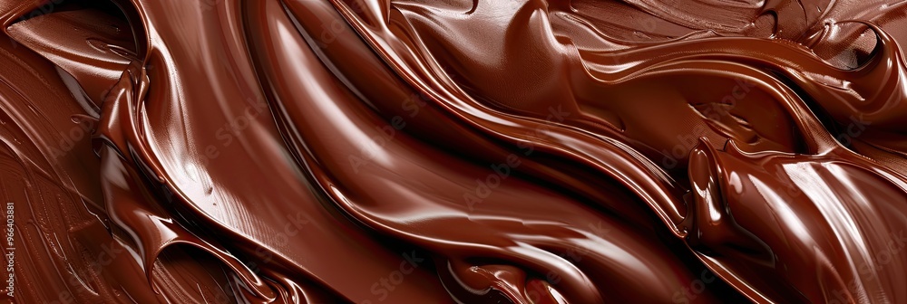 Naklejka premium Texture flow chocolate background gradient splash pattern color satin ripple creamy syrup silk spread