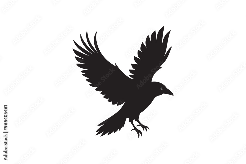 Obraz premium Crow silhouette vector illustration,