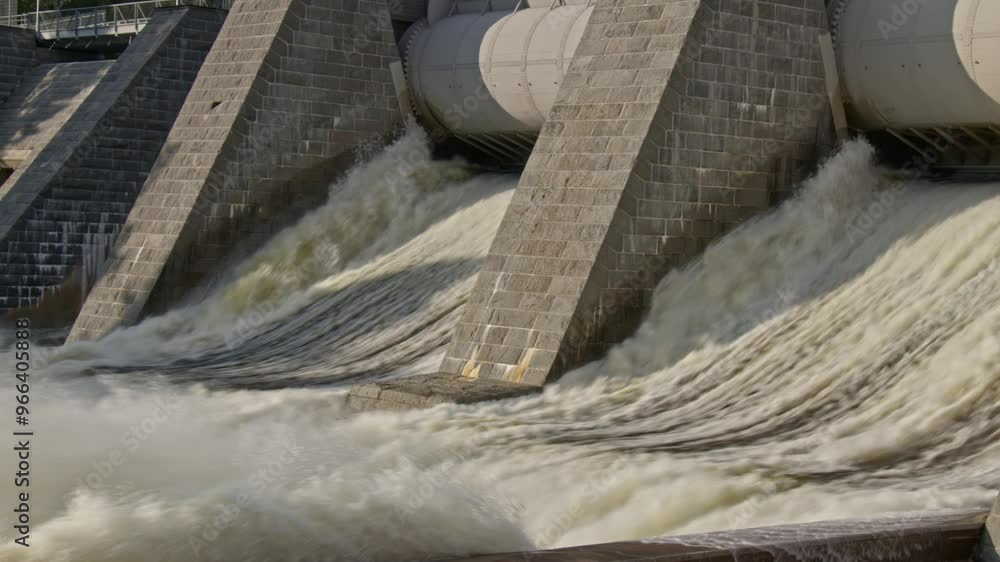 Spillway on a hydroelectric power station Spillway on a hydroelectric power station