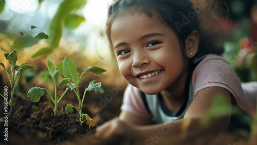 Black girl experiencing agriculture