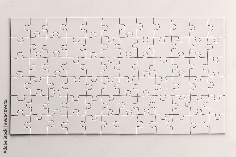 white blank Jigsaw puzzle background with all pieces fit together white blank Jigsaw puzzle background with all pieces fit together