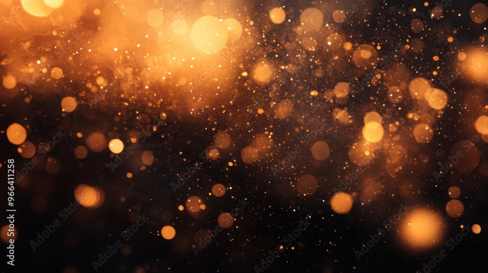 Scattered gradient amber to deep brown particles against a dark backdrop create a warm, earthy celebratory background Scattered gradient amber to deep brown particles against a dark backdrop create a warm, earthy celebratory background