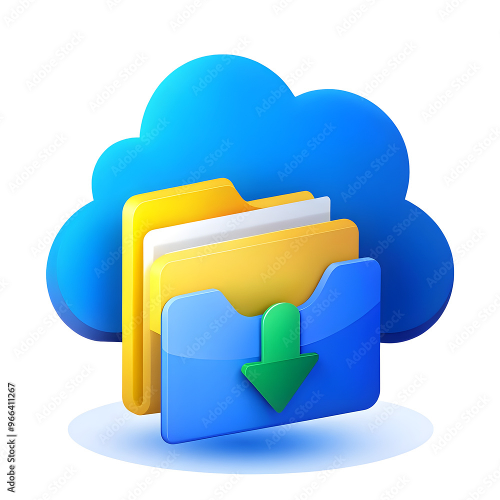 3D render Folder illustration, Download Concept 3D render Folder illustration, Download Concept