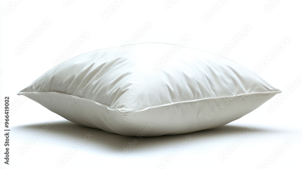 White Pillow Isolated on a White Background White Pillow Isolated on a White Background