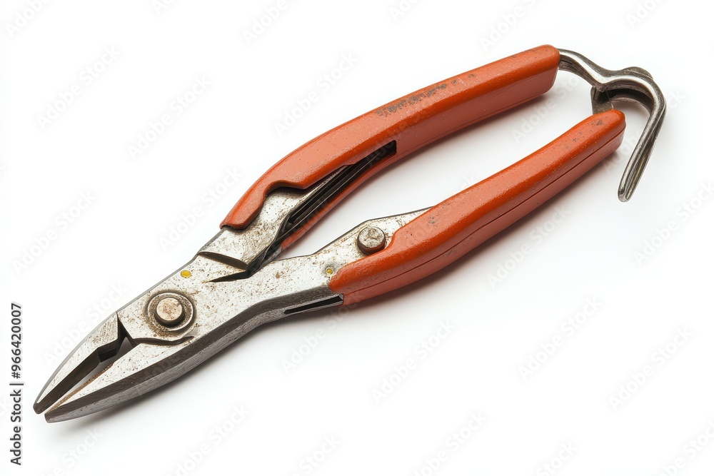 Rusty Orange Pliers with a Hook Rusty Orange Pliers with a Hook