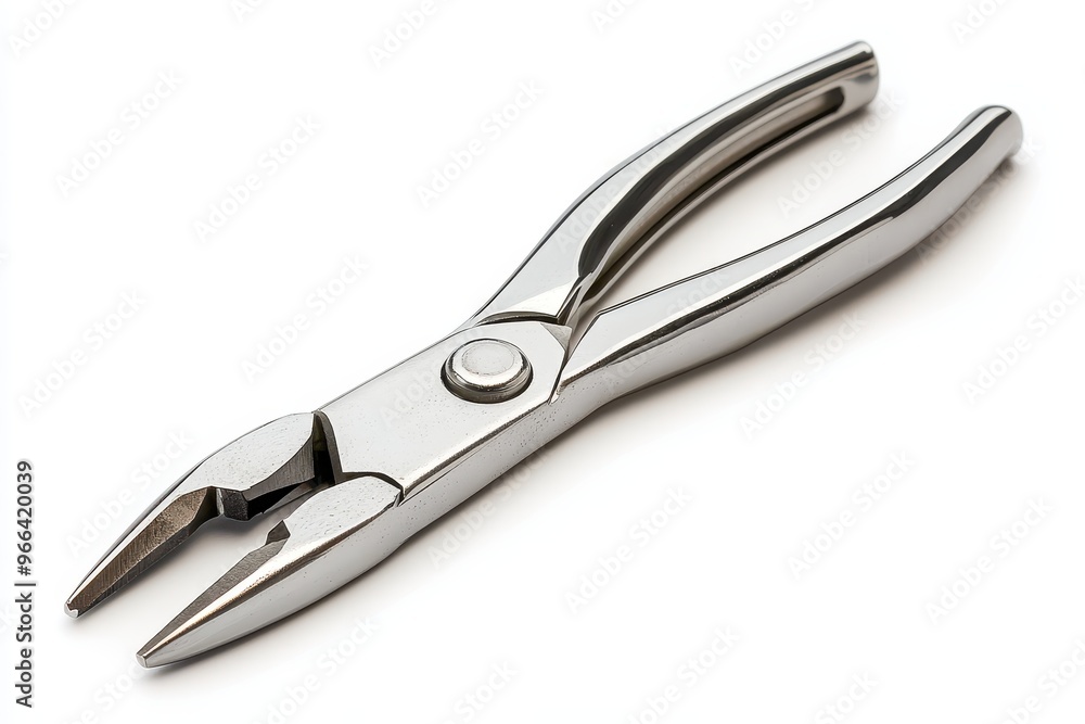 Stainless Steel Pliers on White Background Stainless Steel Pliers on White Background