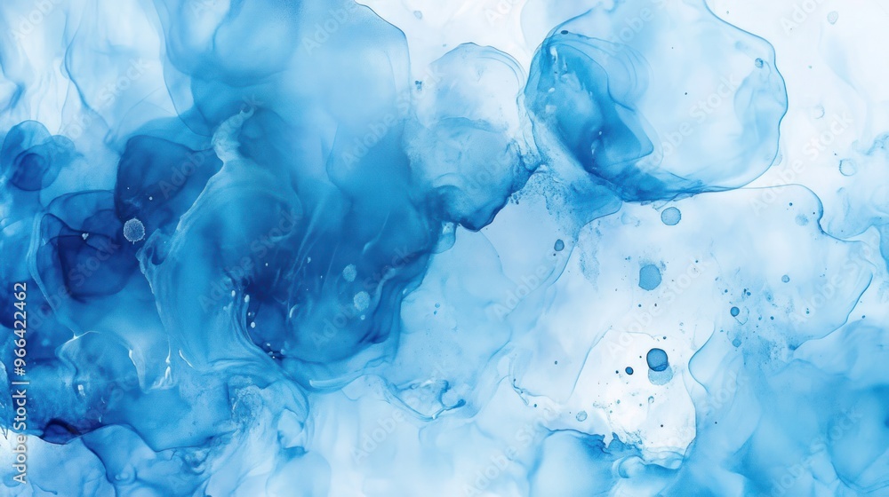 Abstract Blue Ink Splatters Abstract Blue Ink Splatters