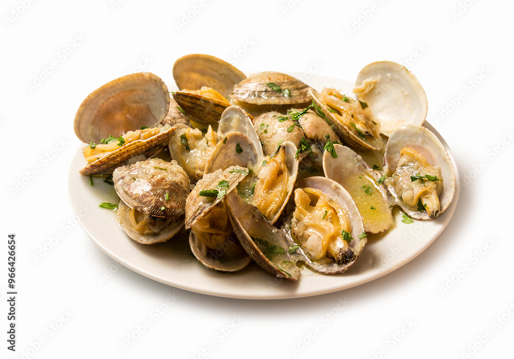 Fototapeta premium Almejas a la marinera, gastronomía española