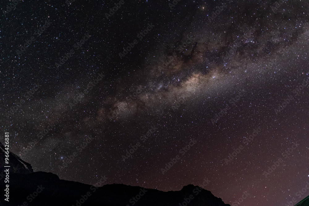 Milky way over the Kilimanjaro mountain Milky way over the Kilimanjaro mountain