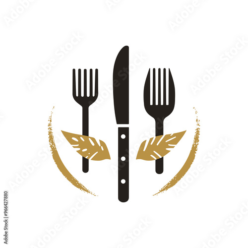 Crossed Forks and Knives Silhouette