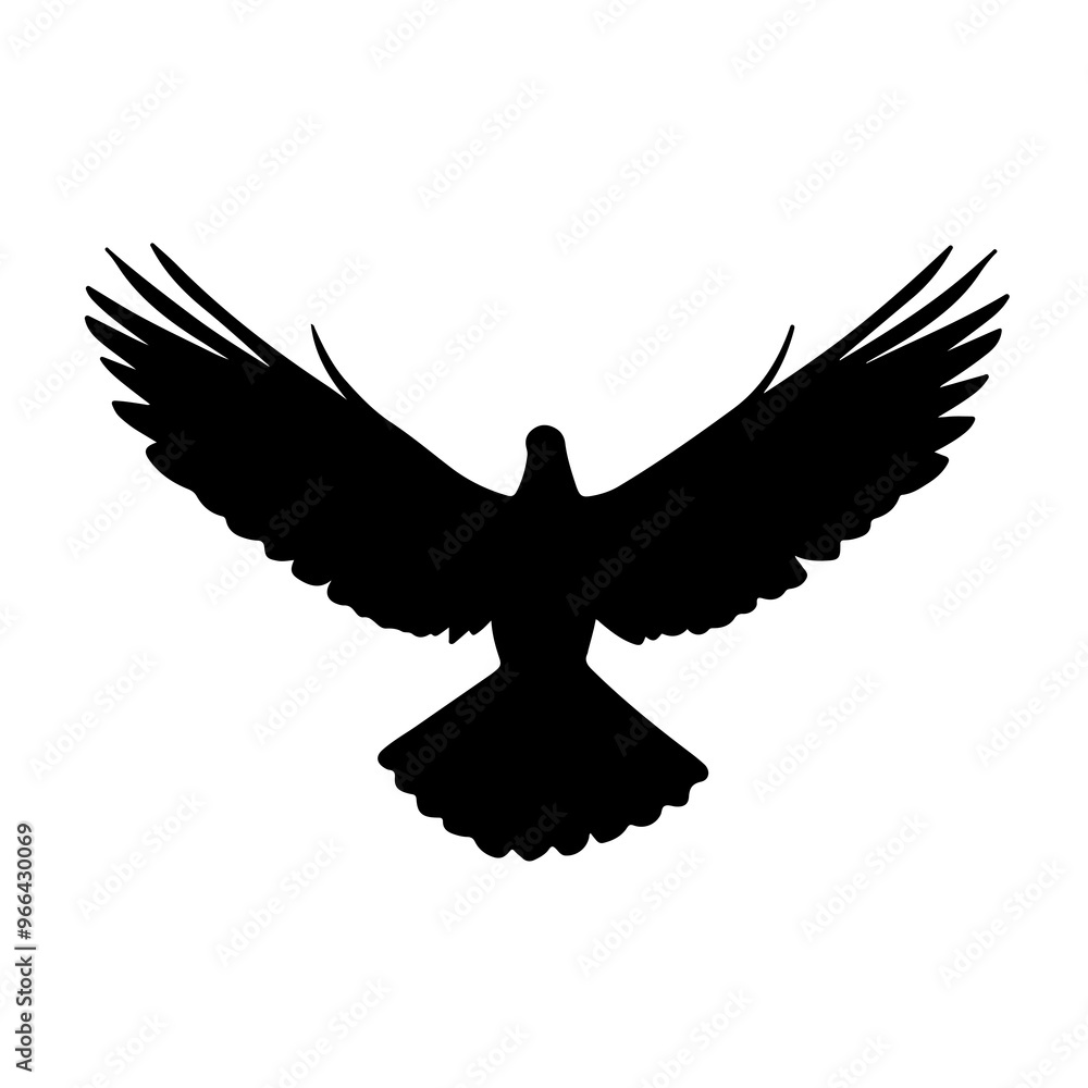 Fototapeta premium silhouette of a pigeon with transparent background