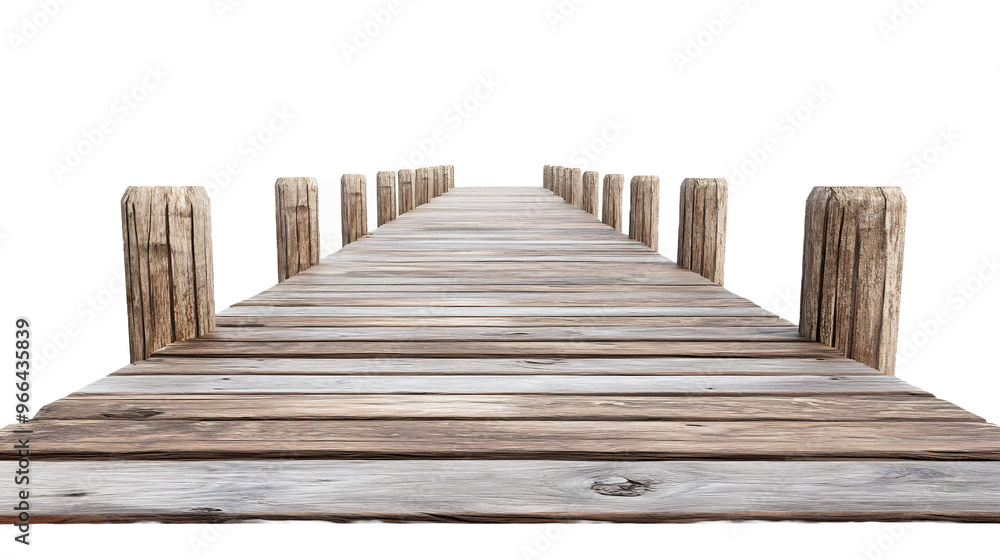 Fototapeta premium Wood Pier Isolated On A transparent Background