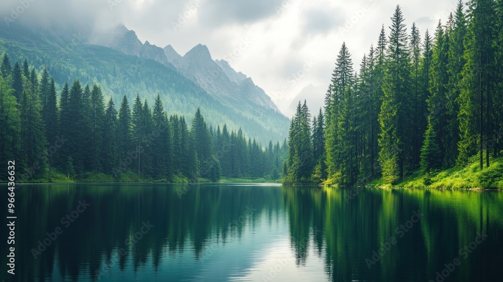 Serene Mountain Lake Reflection