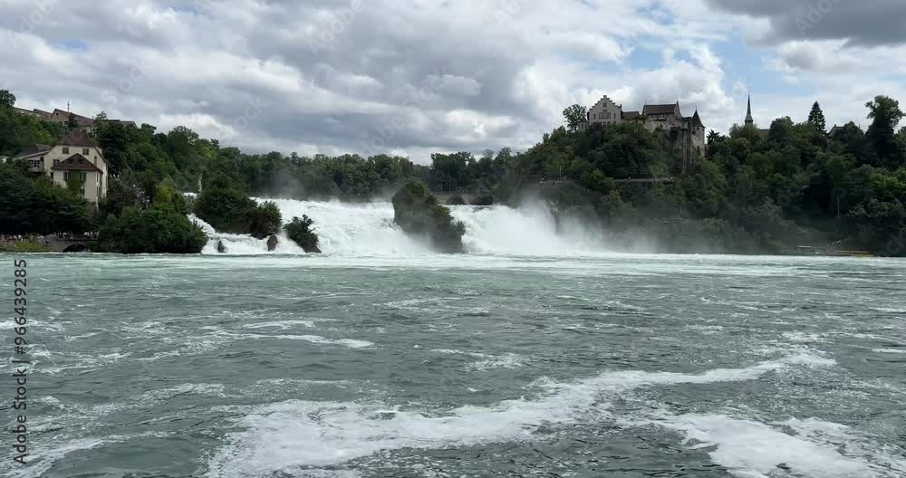 Rhine Falls (Rhinefall) - Europes largest waterfall. Switzerland Rhine Falls (Rhinefall) - Europes largest waterfall. Switzerland