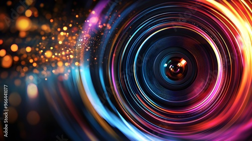 Sleek black digital camera featuring modern technology and vibrant colors