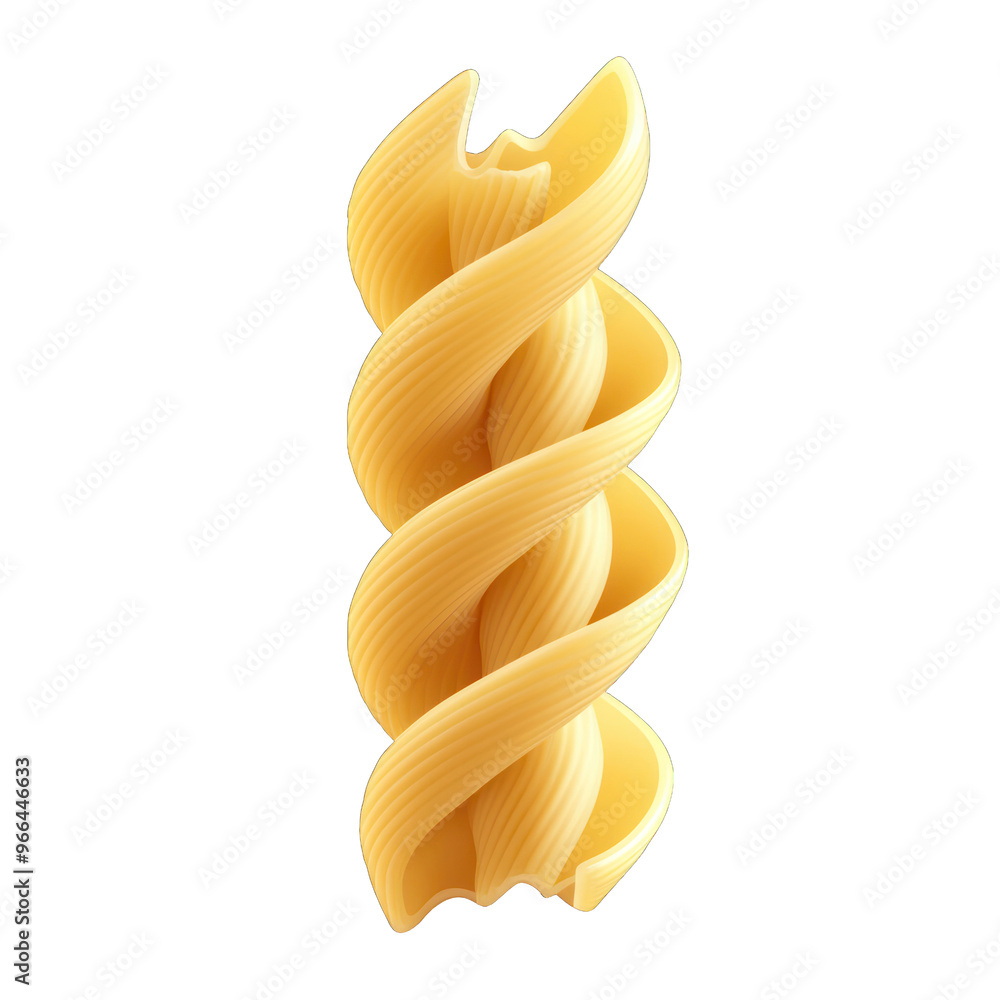 A detailed view of a single spiral pasta, showcasing its texture and shape for culinary and food photography. transparent background A detailed view of a single spiral pasta, showcasing its texture and shape for culinary and food photography. transparent background