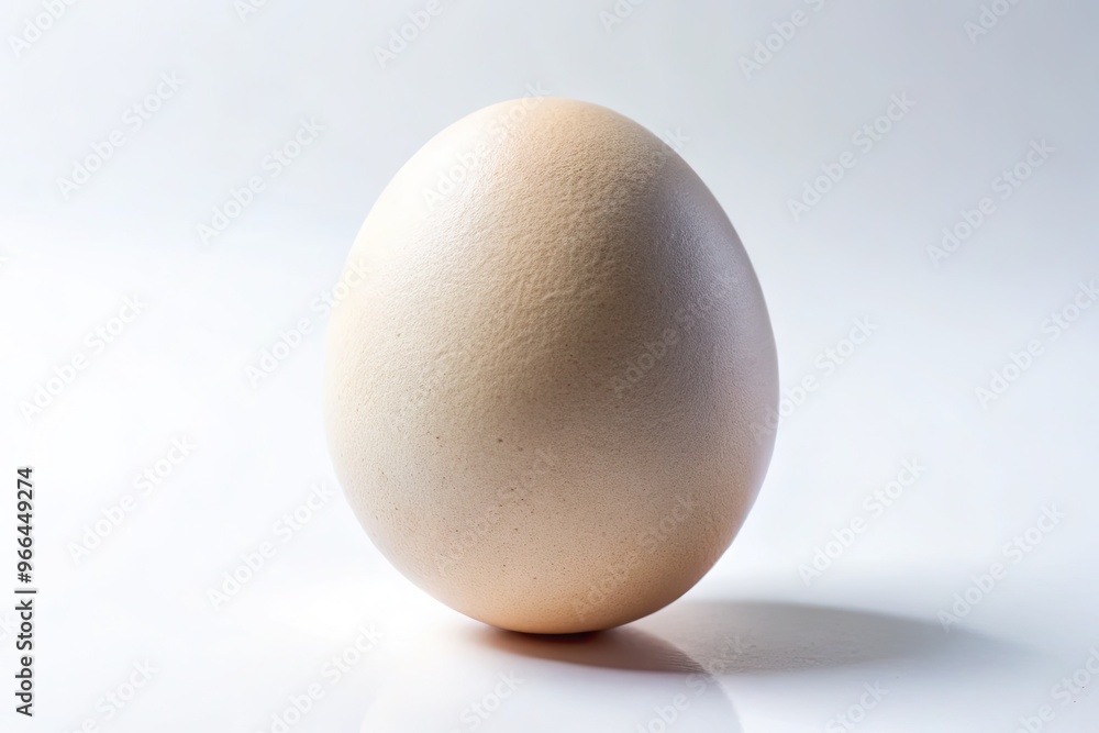Macro Extreme Close-Up Of Fresh Raw Organic Large White Chicken Or Hen Egg On White Background With Copy Space For Text Macro Extreme Close-Up Of Fresh Raw Organic Large White Chicken Or Hen Egg On White Background With Copy Space For Text
