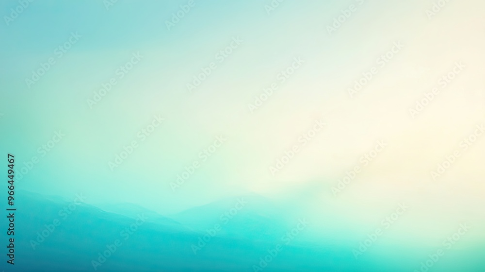 Obraz premium Matte gradient background featuring gentle transitions from light sky blue to soft turquoise for a calm visual