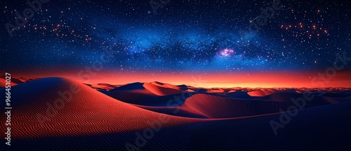 Huge shooting stars in the night desert