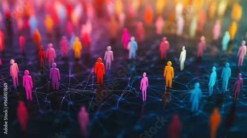 Population sampling for business research, concept. marketing goals, customer care services, customer relationship management (CRM), market segmentation, big data discovery, access personal data