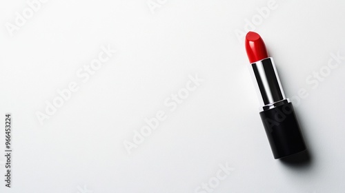 Red Lipstick on White Background