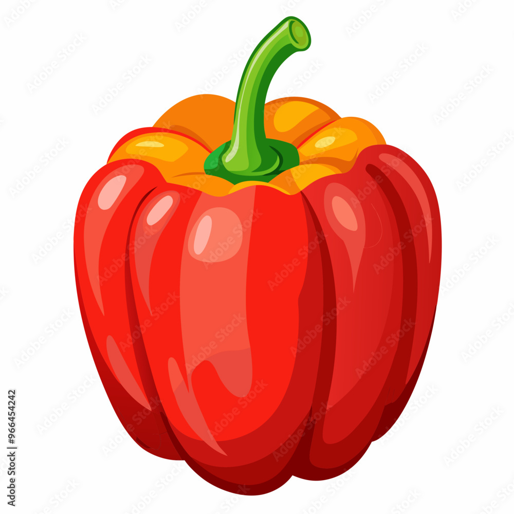 red pepper on a white background red pepper on a white background