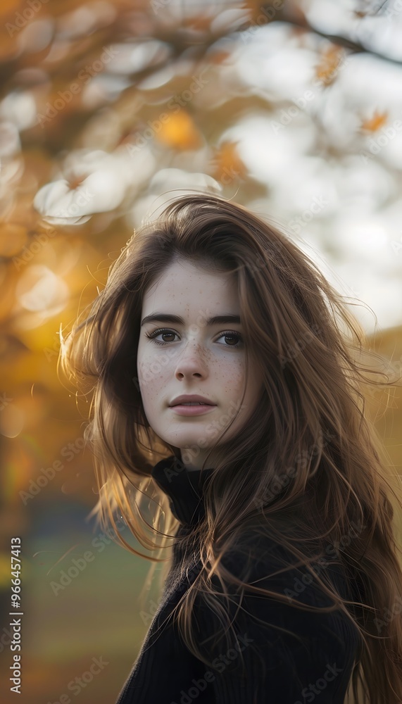 Portrait of a beautiful young woman with brown hair Portrait of a beautiful young woman with brown hair