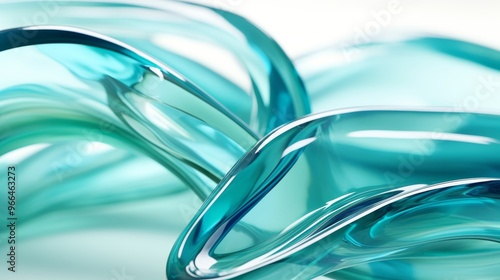 Fluid and abstract wavy glass shapes background design for modern aesthetic appeal