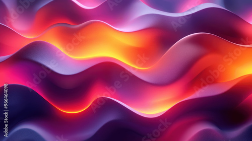 Colorful abstract waves create a mesmerizing visual experience in vibrant hues of purple, orange, and pink