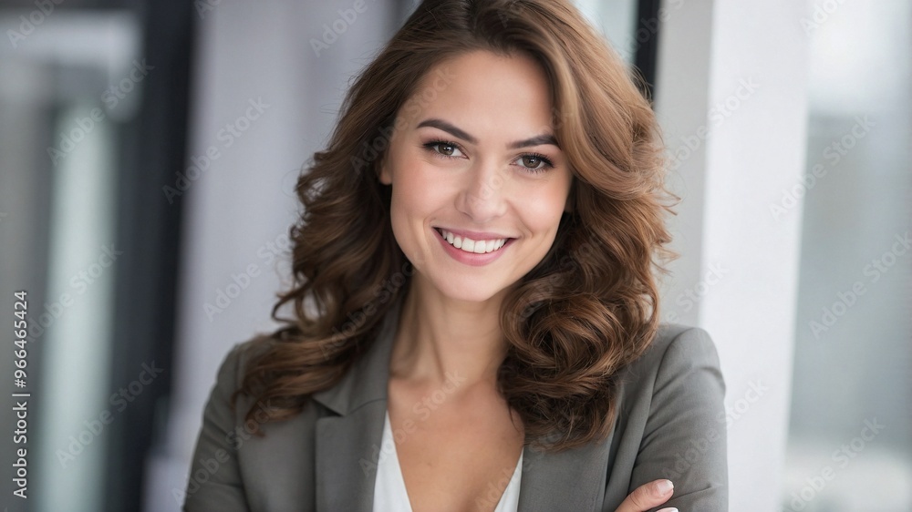 美しい笑顔を浮かべた女性が示す、親しみやすさと魅力にあふれたナチュラルな表情 美しい笑顔を浮かべた女性が示す、親しみやすさと魅力にあふれたナチュラルな表情