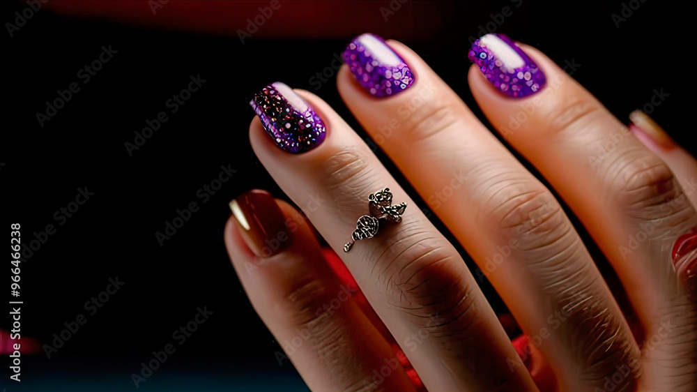 women's fingers with modern acrylic nail design, nail design business, acrylic nails, women's manicure women's fingers with modern acrylic nail design, nail design business, acrylic nails, women's manicure