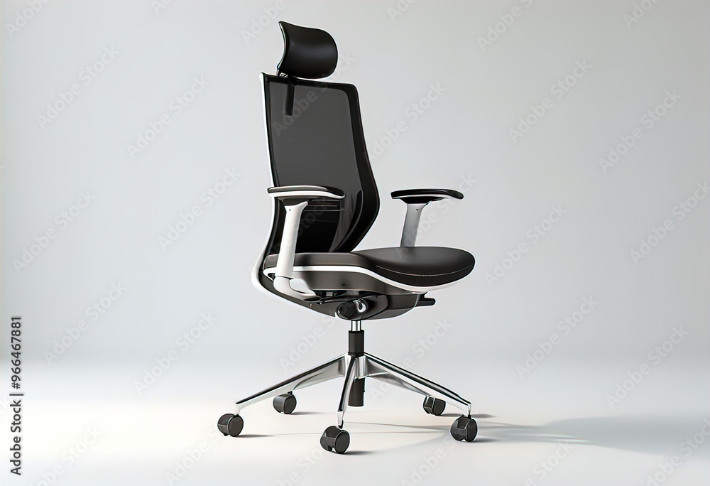 Modern ergonomic office chair isolated on white background, Modern ergonomic office chair isolated on white background,