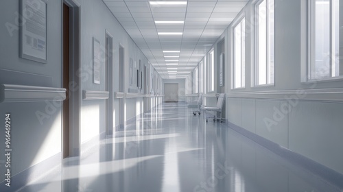 Wallpaper Mural Hospital Corridor with Natural Light Torontodigital.ca