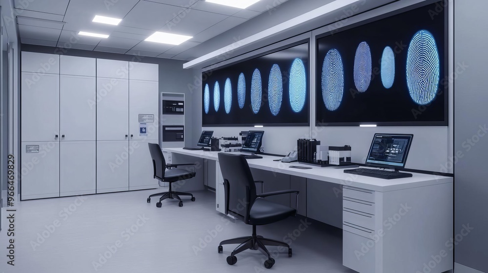 Virtual forensic lab, dynamic fingerprint matching, holographic display Virtual forensic lab, dynamic fingerprint matching, holographic display