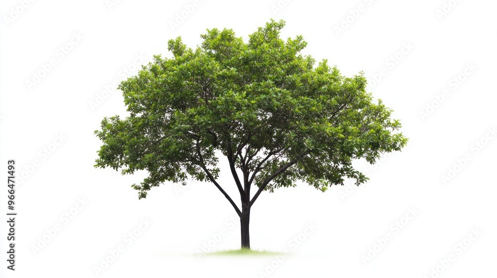 Isolated Green Tree on White Background Isolated Green Tree on White Background