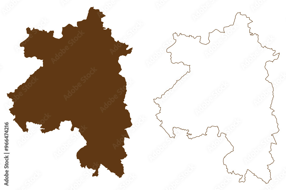 Sonneberg district (Federal Republic of Germany, rural district, Free State of Thuringia) map vector illustration, scribble sketch Sonneberg map Sonneberg district (Federal Republic of Germany, rural district, Free State of Thuringia) map vector illustration, scribble sketch Sonneberg map