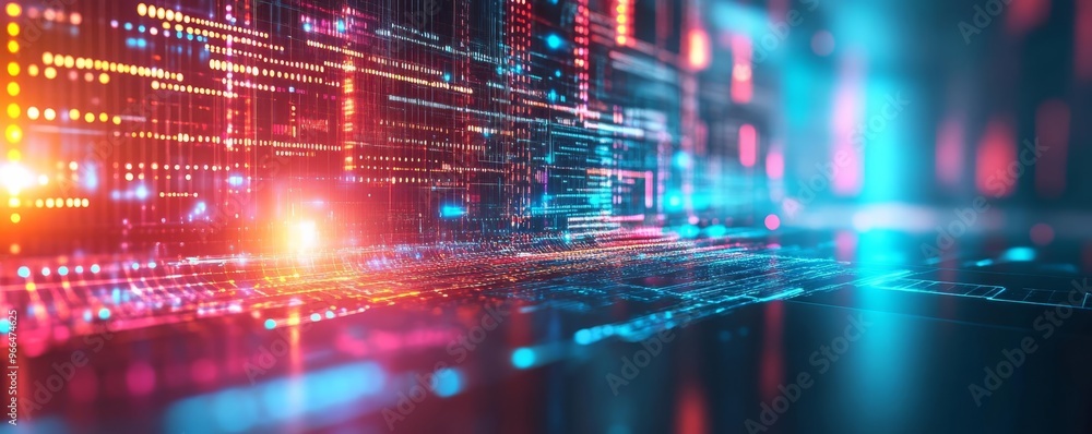 Digital transformation journey, glowing data integration, abstract tech cityscape Digital transformation journey, glowing data integration, abstract tech cityscape