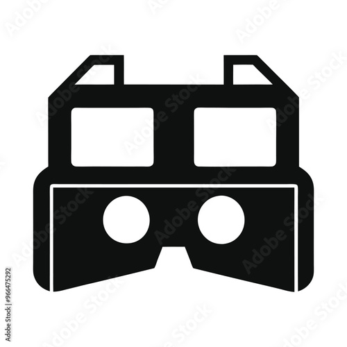 Stereoscope silhouette black vector art , Photographer silhouette vector art illustration.