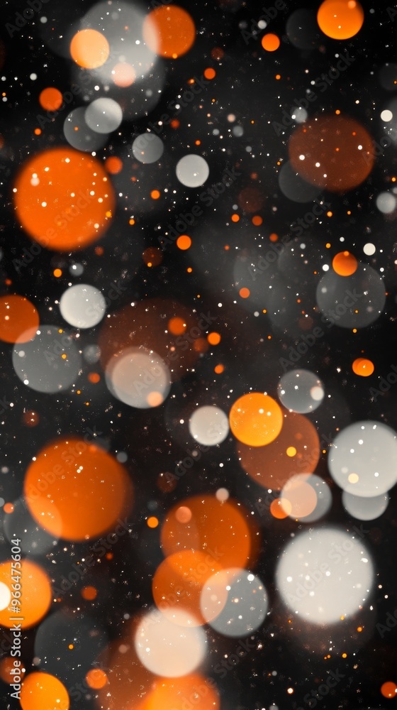 Abstract bokeh pattern background in orange and black colors. Illustration of overlapping lights in crisp orange and classic black colors. Abstract bokeh pattern background in orange and black colors. Illustration of overlapping lights in crisp orange and classic black colors.