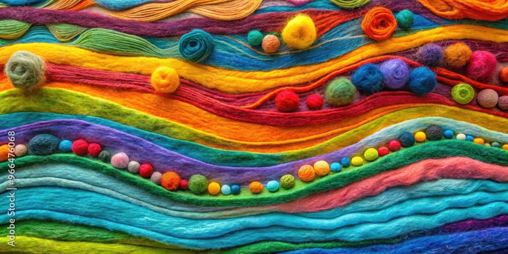 Vibrant colored felt layers with varied textures, ridges, and fibers create a tactile and visually appealing composition, evoking a sense of craft and creative expression. Vibrant colored felt layers with varied textures, ridges, and fibers create a tactile and visually appealing composition, evoking a sense of craft and creative expression.