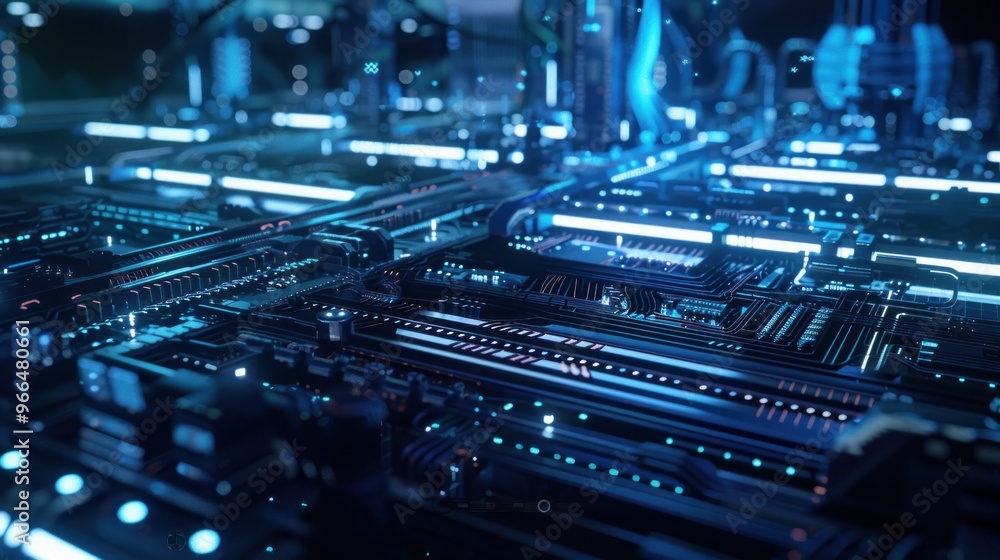 Abstract Futuristic Circuit Board Abstract Futuristic Circuit Board