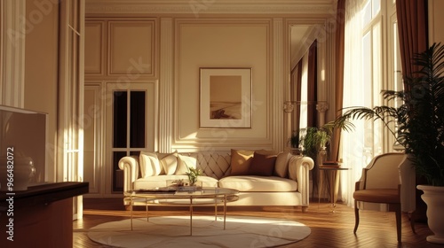 Classical interior design of modern living room