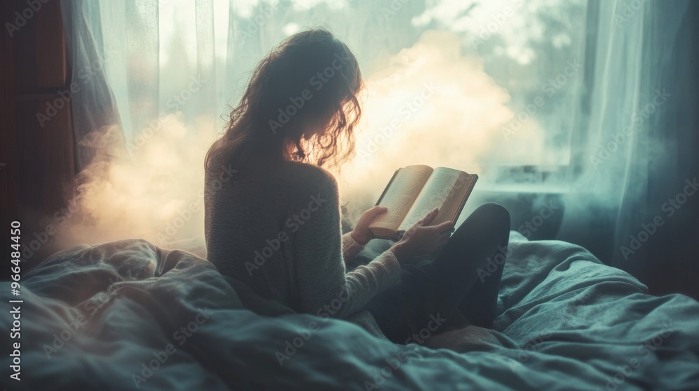 girl sitting in balcony reading book good reading atmospher illustration girl sitting in balcony reading book good reading atmospher illustration