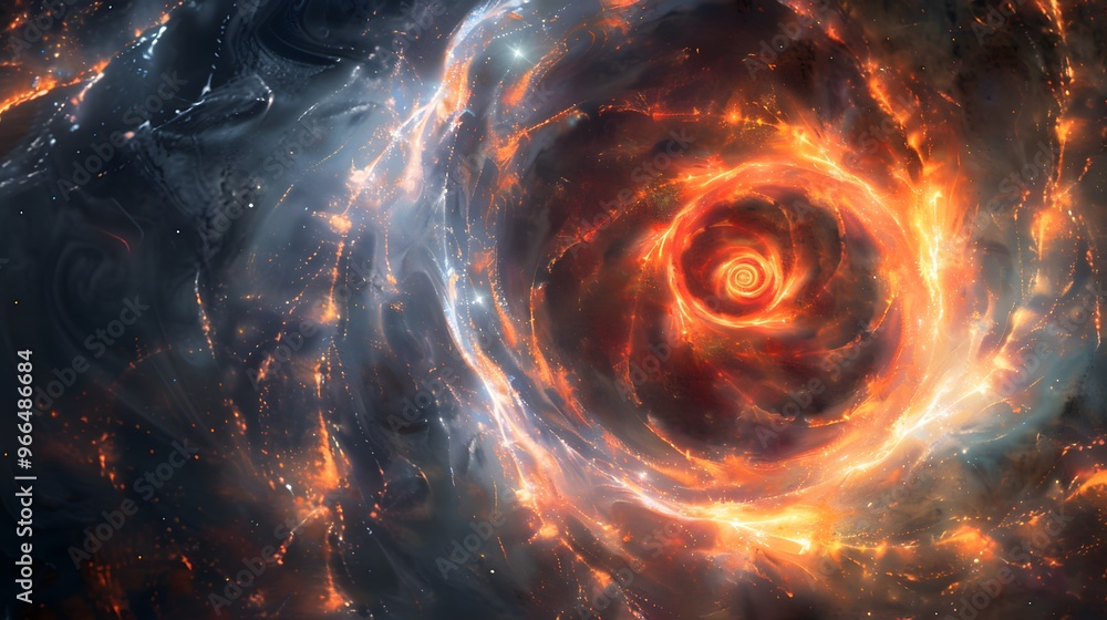 A spiral star swirls A spiral star swirls