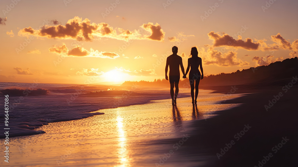 Love and Sunset Beachside Stroll Bliss Love and Sunset Beachside Stroll Bliss