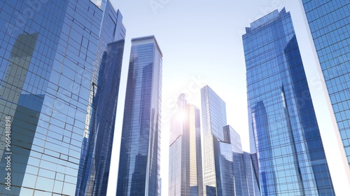 Wallpaper Mural Modern Skyscrapers Reaching for the Sky Torontodigital.ca