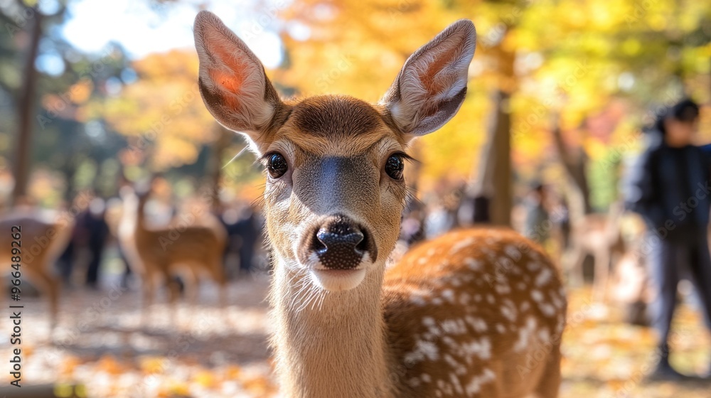 A Deer in the Autumn Forest A Deer in the Autumn Forest