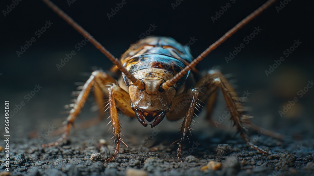 Fototapeta premium Close-up Portrait of a Cockroach