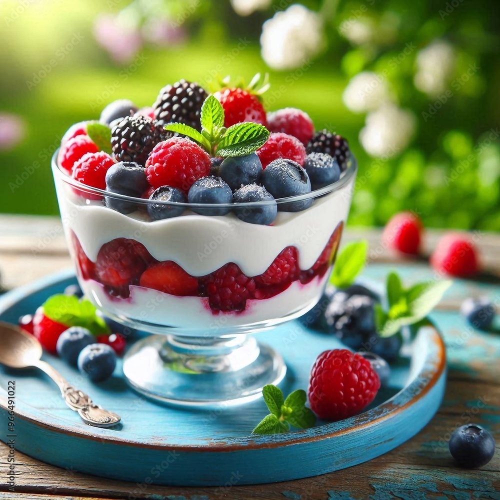Joghurt mit Waldbeeren Joghurt mit Waldbeeren